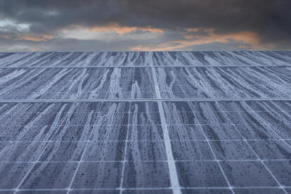 Funktionelle Bschichtung von Glas - hydrophobische Nanoschicht Solarpanels